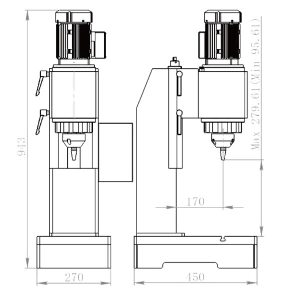 Pneumatic Radial Riveting Machine 9KN 0.5mm-6mm Riveting Machine