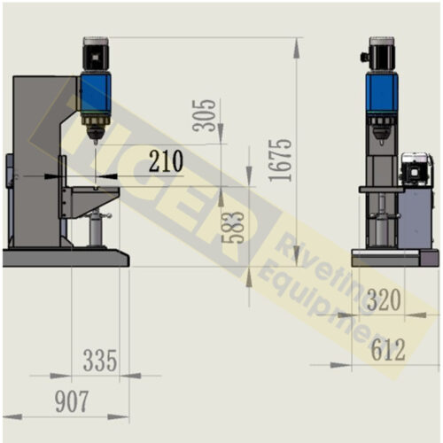 20kN 34kN 42kN Hydraulic Automatic feeding orbital riveting machine