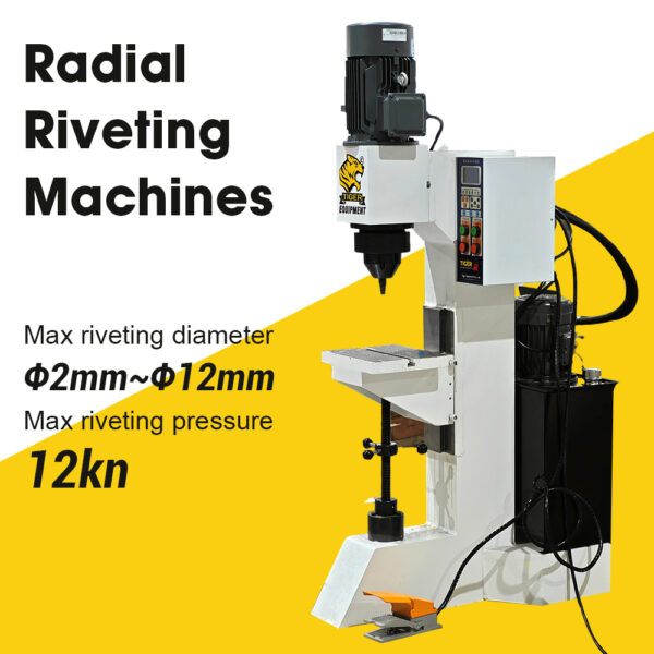 Hydraulic Radial Riveting Machine 12 KN 2mm-9mm Spin Riveting Machine